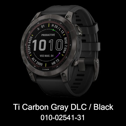 Garmin ガーミン　fenix 7X フェニックス 7X　サファイア デュアルパワー　010-02541-31 Ti Carbon Gray DLC / Black　ソーラー充電機能　2022年モデル