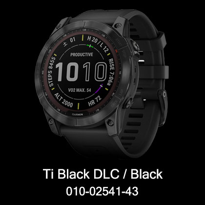 Garmin ガーミン　fenix 7X フェニックス 7X　サファイア デュアルパワー　010-02541-43 Ti Black DLC / Black　ソーラー充電　2022年モデル