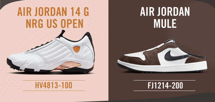 「Air Jordan 14 G NRG USオープン」「エア ジョーダン　ミュール」 好評販売中！