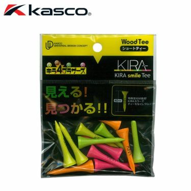 キャスコ　KIRA　キラ　スマイル　ウッド ティー　ショート 40mm（12本入り）