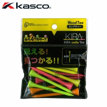 キャスコ　KIRA　キラ　スマイル　ウッド ティー　ロング 70mm（10本入り）