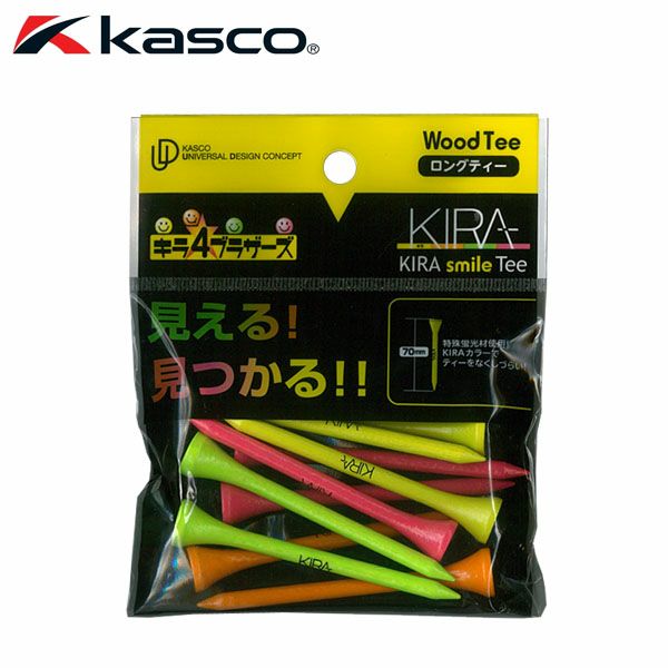 キャスコ　KIRA　キラ　スマイル　ウッド ティー　ロング 70mm（10本入り）