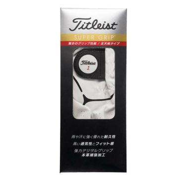 タイトリスト Titleist　メンズ スーパーグリップ ゴルフグローブ TG39 BK ブラック　商品詳細2