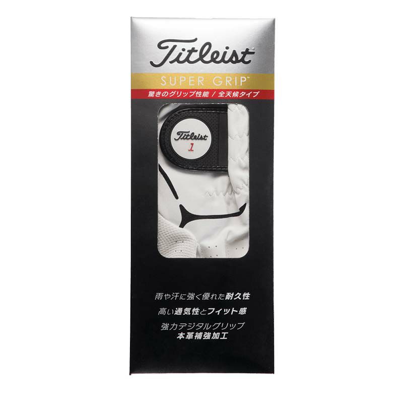 タイトリスト Titleist　メンズ スーパーグリップ ゴルフグローブ TG39 BK ブラック　商品詳細2