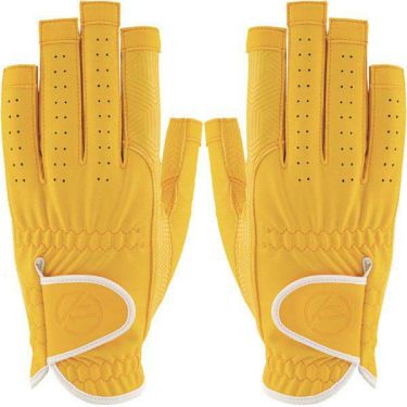 キャスコ　Palette パレット　指先カット 両手用 レディース ゴルフグローブ SF-2030LW 401 イエロー　2020年モデル