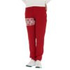 フィッチェゴルフ FICCE GOLF　レディース ニット 編地柄 ストレッチ ロングパンツ 282907 [裾上げ対応1] レッド（35）
