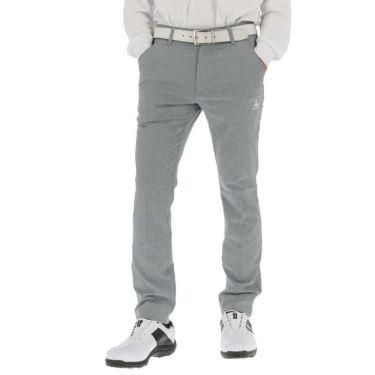 ルコック Le coq sportif　メンズ メランジ調 ドビーストレッチ テーパード ロングパンツ QGMQJD04　2020年モデル [裾上げ対応1●] ネイビー/ホワイト（NVWH）
