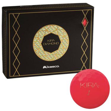 キャスコ　KIRA DIAMOND キラ ダイヤモンド ゴルフボール 1ダース （12球入り） レッド　2020年モデル レッド