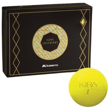 キャスコ　KIRA DIAMOND キラ ダイヤモンド ゴルフボール 1ダース （12球入り） イエロー　2020年モデル イエロー