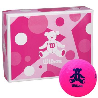 ウィルソン　Wilson BEAR 4 ベア ゴルフボール 1ダース （12球入り） ピンク ピンク