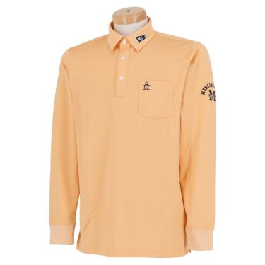 マンシングウェア Munsingwear　メンズ ロゴ刺繍 長袖 ポロシャツ MGMQJB03X　2020年モデル オレンジ（OR00）