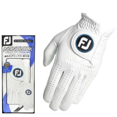 フットジョイ FootJoy　ナノロックツアー 2020年モデル　メンズ ゴルフグローブ FGNT20 WT ホワイト