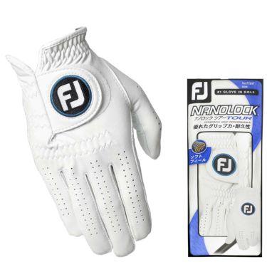 フットジョイ FootJoy　ナノロックツアー 2020年モデル　右手用 メンズ ゴルフグローブ FGNT20 FGNT0LH WT ホワイト ホワイト（WT）・右手用