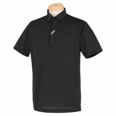 ブリヂストンゴルフ TOUR B メンズ メッシュジャガード ヘリンボーン柄 半袖 ポロシャツ 3GR01A　2020年モデル ブラック（BK）