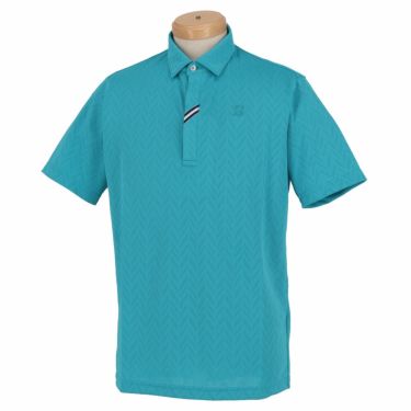 ブリヂストンゴルフ TOUR B メンズ メッシュジャガード ヘリンボーン柄 半袖 ポロシャツ 3GR01A　2020年モデル ブルー（BL）