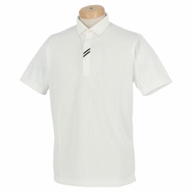 ブリヂストンゴルフ TOUR B メンズ メッシュジャガード ヘリンボーン柄 半袖 ポロシャツ 3GR01A　2020年モデル ホワイト（WH）