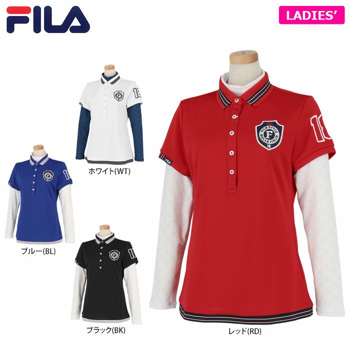 フィラ Fila レディース メッシュ生地 半袖 ポロシャツ 総柄 長袖 ハイネック インナーシャツ 750 500 年モデル 公式 有賀園ゴルフオンラインago