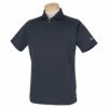 タイトリスト Titleist　メンズ 撥水 ロゴ刺繍 半袖 ラグランスリーブ ハーフジップ ポロシャツ TSMC2010　2020年モデル ネイビー（NV）