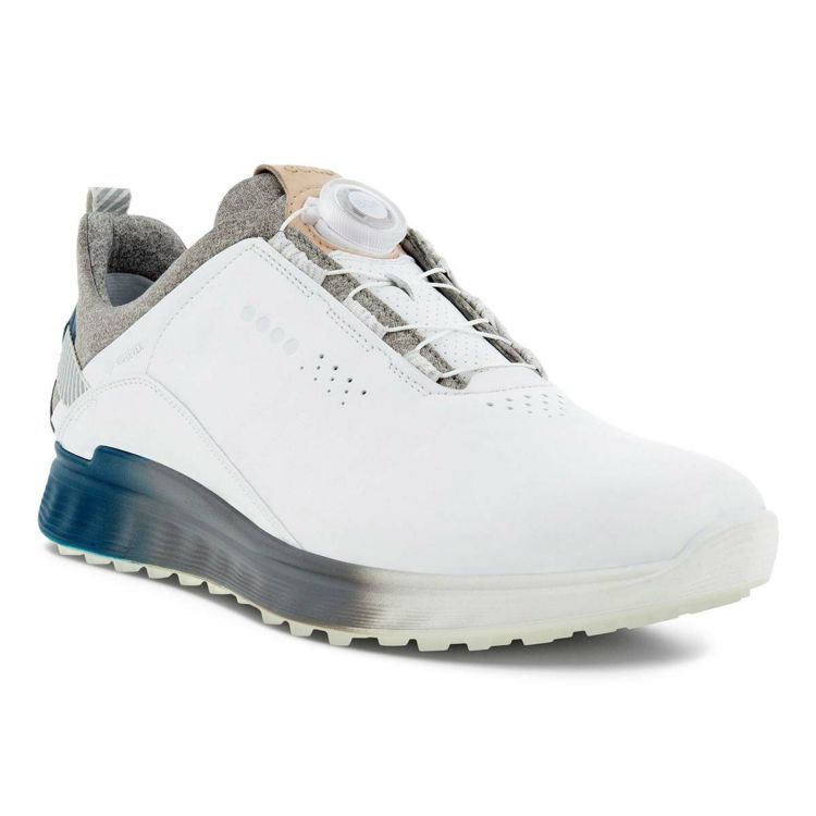 ecco エコー M GOLF S-THREE BOA エス・スリー ボア メンズ スパイクレス ゴルフシューズ 102914 60061  WHITE/SEAPORT | 【公式】有賀園ゴルフオンラインAGO