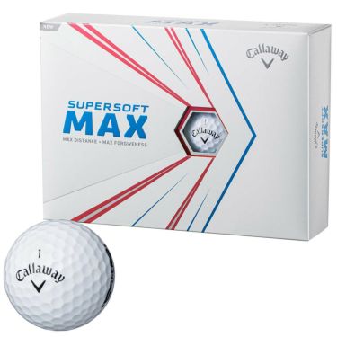 キャロウェイ　SUPERSOFT MAX スーパーソフト マックス 2021年モデル　ゴルフボール　1ダース（12球入り） ホワイト ホワイト