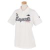 カッパ Kappa　レディース ロゴ刺繍 半袖 ポロシャツ KG922SS74 ホワイト（WT）