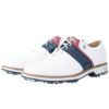 フットジョイ FootJoy　ドライジョイズ プレミア パッカード レース 2021年モデル　メンズ ゴルフシューズ 53932 ホワイト/ネイビー/レッド ホワイト/ネイビー/レッド(53932）