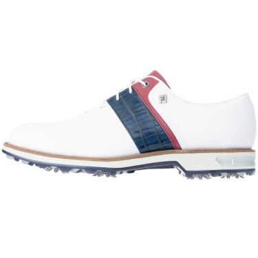 フットジョイ FootJoy　ドライジョイズ プレミア パッカード レース 2021年モデル　メンズ ゴルフシューズ 53932 ホワイト/ネイビー/レッド 詳細3