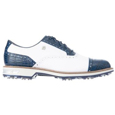 フットジョイ FootJoy　ドライジョイズ プレミア ターロウ レース 2021年モデル　メンズ ゴルフシューズ 53929 ホワイト/ネイビー 詳細1