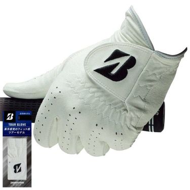 ブリヂストン　TOUR GLOVE ツアーモデル ショートスペック　メンズ ゴルフグローブ GLG12 WH ホワイト 詳細1