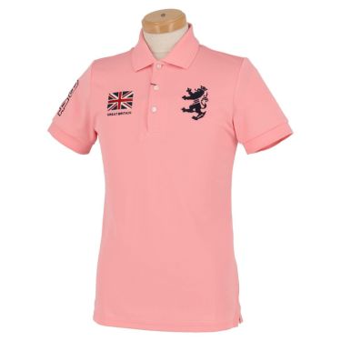 アドミラル Admiral　メンズ フラッグ 刺繍 半袖 ポロシャツ ADMA016 ピンク（47）