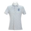 アドミラル Admiral　メンズ ランパント刺繍 総柄 タイルプリント 半袖 ポロシャツ ADMA151　2021年モデル ホワイト（00）