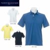 トミー ヒルフィガー ゴルフ　メンズ ロゴ刺繍 総柄 ジャガード 半袖 ポロシャツ THMA105　2021年モデル