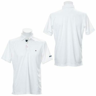 トミー ヒルフィガー ゴルフ　メンズ ロゴ刺繍 総柄 ジャガード 半袖 ポロシャツ THMA105　2021年モデル 詳細3
