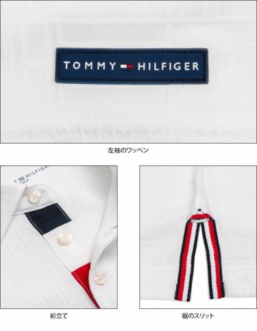 トミー ヒルフィガー ゴルフ　メンズ ロゴ刺繍 総柄 ジャガード 半袖 ポロシャツ THMA105　2021年モデル 詳細4