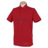 トミー ヒルフィガー ゴルフ　メンズ ロゴプリント 半袖 ポロシャツ THMA119　2021年モデル レッド（40）
