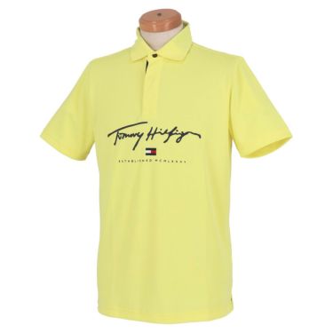 トミー ヒルフィガー ゴルフ　メンズ ロゴプリント 半袖 ポロシャツ THMA119　2021年モデル イエロー（70）