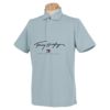 トミー ヒルフィガー ゴルフ　メンズ ロゴプリント 半袖 ポロシャツ THMA119　2021年モデル ブルーグレー（16）