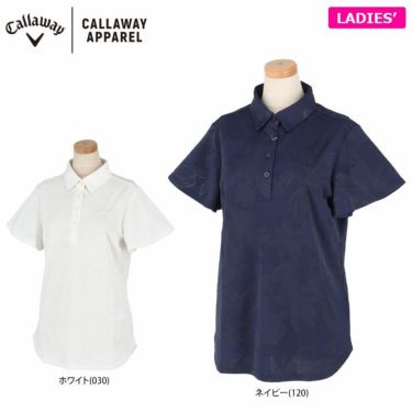 キャロウェイ Callaway　レディース 総柄 フラワージャカード 半袖 ポロシャツ 241-1134820　2021年モデル 詳細1