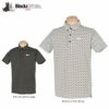 ブラック＆ホワイト Black＆White　ホワイトライン メンズ 総柄 ジオメトリックプリント 半袖 ボタンダウン ポロシャツ BGS9611XX　2021年モデル