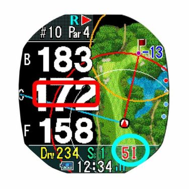 ショットナビ　Shot Navi Crest クレスト　腕時計型GPSゴルフナビ　ブラック 詳細6