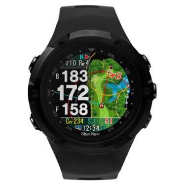 ショットナビ　Shot Navi W1 Evolve エボルブ　腕時計型 GPSゴルフナビ　ブラック×ブラック　詳細1