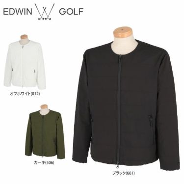 エドウィン EDWIN　メンズ ロゴワッペン 中綿入り 長袖 ノーカラー フルジップ ジャケット EG20AW5030　2020年モデル 詳細1