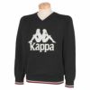 カッパ Kappa　メンズ ビッグロゴ 長袖 Vネック セーター KGA52SW04　2020年モデル ブラック（BK）