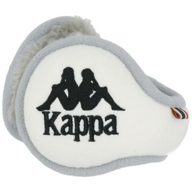 カッパ Kappa　ユニセックス ロゴ刺繍 フリース バックアーム イヤーマフ KGA58AZ21 WT ホワイト　2020年モデル ホワイト（WT）