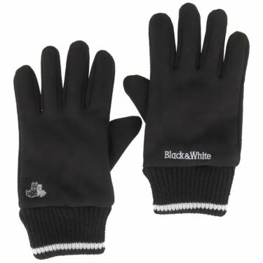 ブラック&ホワイト Black＆White　メンズ フリース裏地 防寒用 手袋 BGF8810 20 ブラック　2020年モデル ブラック（20）