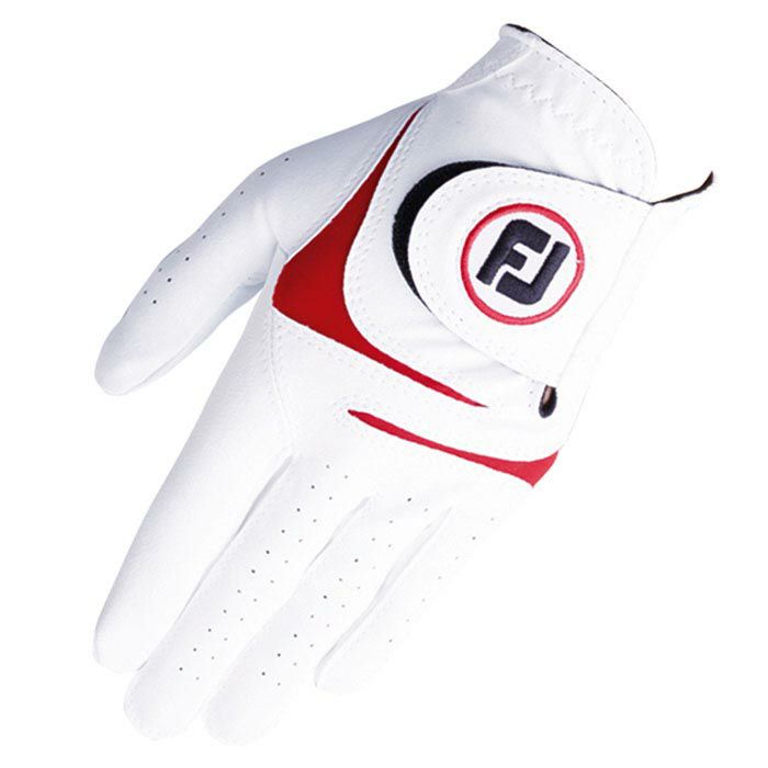 フットジョイ FootJoy ウェザーソフ メンズ ゴルフグローブ FGWF18 WR ホワイト/レッド | 【公式】有賀園ゴルフオンラインAGO