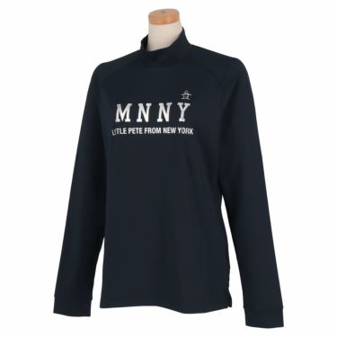 マンシングウェア Munsingwear　レディース メタリックプリント 長袖 ハイネックシャツ MGWQJB03　2020年モデル ネイビー（NV00）