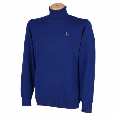マンシングウェア Munsingwear　メンズ ロゴ刺繍 長袖 タートルネック セーター MLMQGL07　2020年モデル ブルー（BL00）