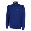 マンシングウェア Munsingwear　メンズ ロゴ刺繍 長袖 タートルネック セーター MLMQGL07　2020年モデル ブルー（BL00）