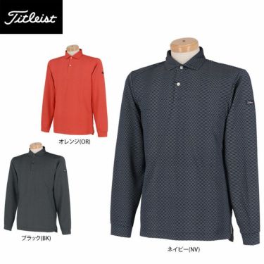 美品 19AW タイトリスト TITLEIST ストレッチ星柄 長袖ポロシャツ ks7.cl